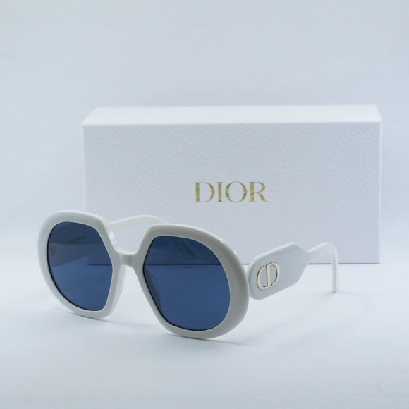 FINAL PRICE NEW DIOR DIORBOBBY R1U 95B0 IVORY BLUE SUNGLASSES - Picture 3 of 13